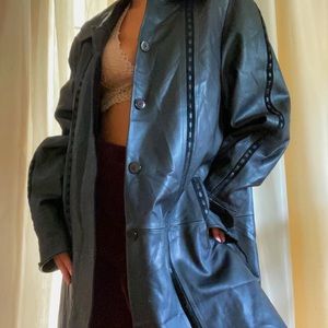 Button Down Real Leather Jacket